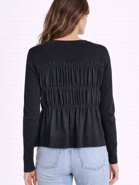 Club Monaco Ruched/Ruffled Back Sweater